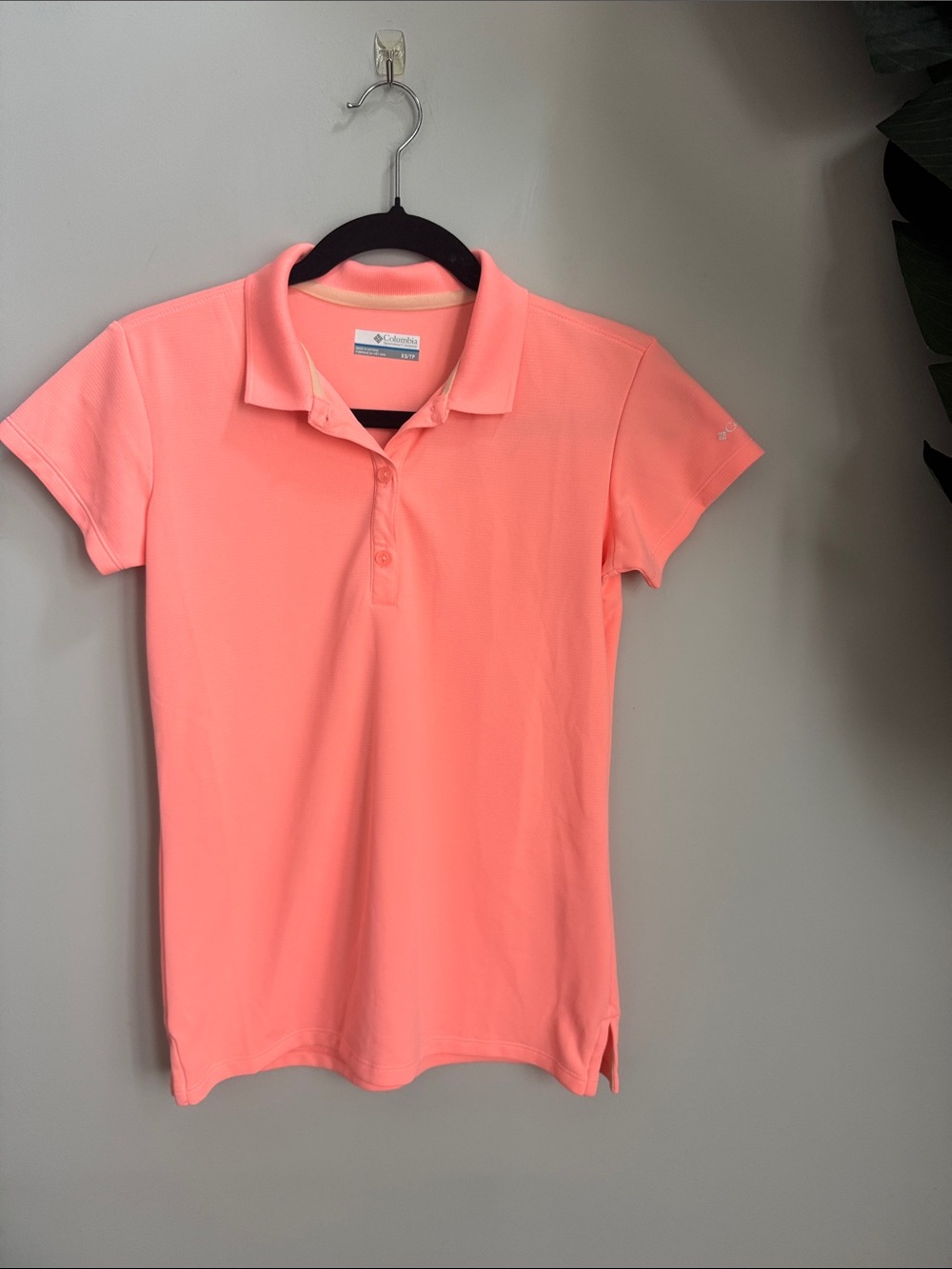 Columbia Coral orange Women's Polo Button-Down Shirt